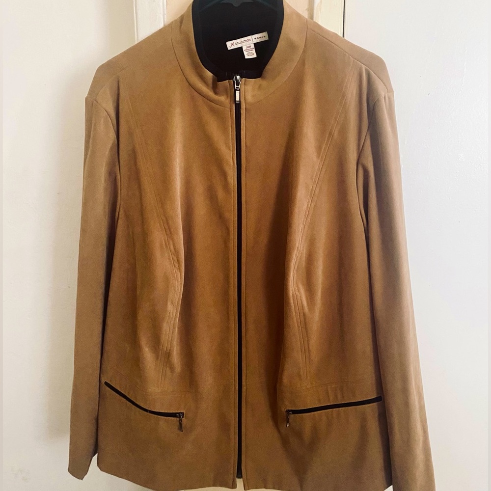 - JM collection faux suede ladies jacket sz 20W